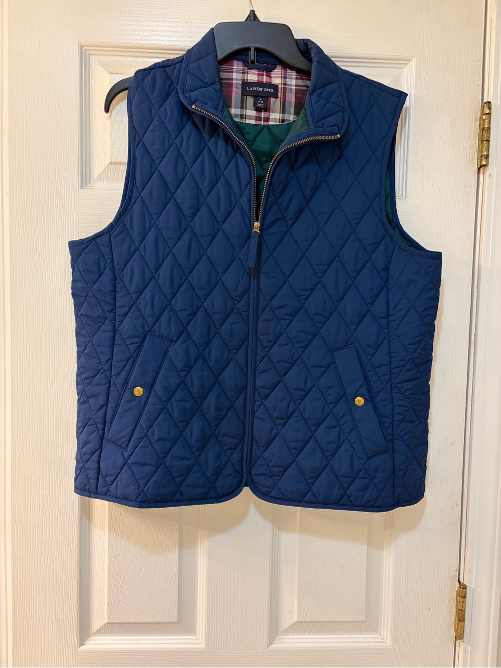 Lands' End Women’s Quilted Navy Vest
